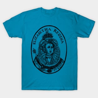 Woodcut Queen Elizabeth I Portrait T-Shirt